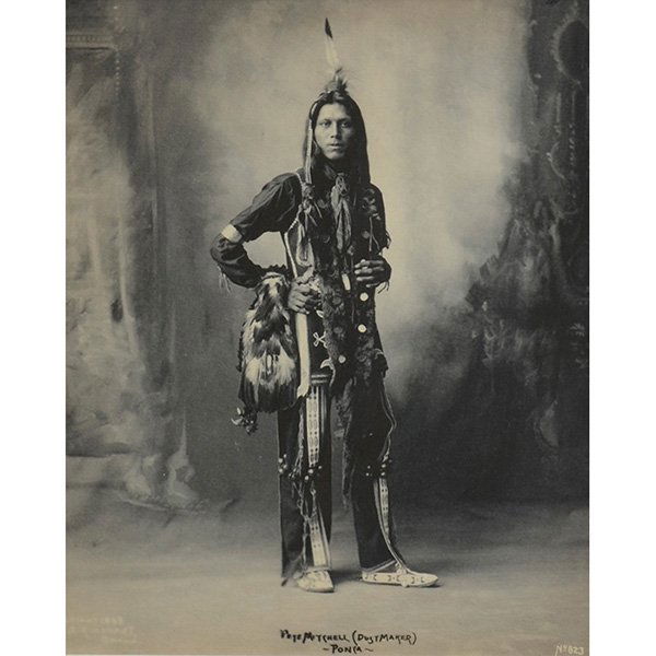 Frank Rinehart (American, 1861-1928) Pete Mitchell: Frank Rinehart (American, 1861-1928) "Pete Mitchell (Dustmaker)," platinum print, 8.75" x 7", signed in the plate, framed Provenance: Andrew Smith Gallery, Inc., Santa Fe, New Mexico Acquired from the