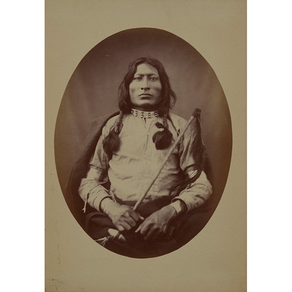 Bailey, Dix & Mead (American, 19th/20th century) One: Bailey, Dix & Mead (American, 19th/20th century) "One Bull," c. 1882, albumen print, 4.5" x 3.5", unframed Provenance: Andrew Smith Gallery, Inc., Santa Fe, New Mexico Acquired from the above by Rober