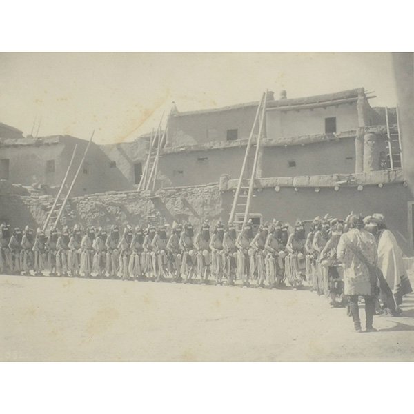 Adam Clark Vroman (American, 1856-1914) Around Zuni,: Adam Clark Vroman (American, 1856-1914) "Around Zuni, Rain Dance," c. 1897, vintage platinum print, 6" x 8", framed Provenance: Andrew Smith Gallery, Inc., Santa Fe, New Mexico Acquired from the above