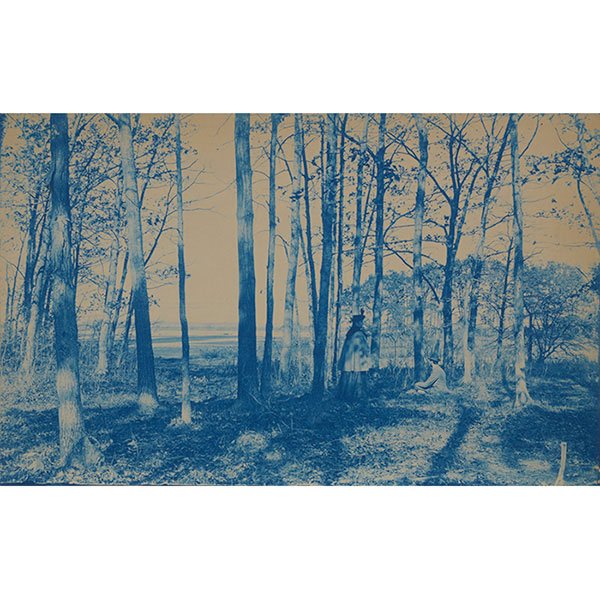 Arthur Wesley Dow (American, 1857-1922) Marshy: Arthur Wesley Dow (American, 1857-1922) "Marshy Landscape with Trees, Dana F. Dow, M. Eleanor Dow in Poor Farm Marsh Island, Row Boat on Marshy Water (a group of three works)," c. 1895-1910, cyanotype