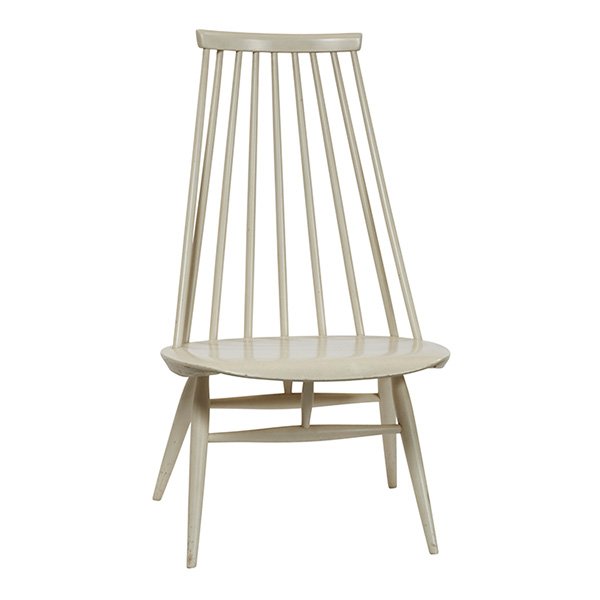 Ilmari Tapiovaara Mademoiselle chair: Ilmari Tapiovaara "Mademoiselle" chair, by Edsby Verken, 1961, original white finish, signed "Edsby Verken Made in Sweden 1961", 20.5"w x 23.5"d x 29.5"h, very good original condition