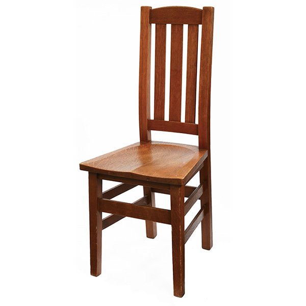 Stickley Brothers desk chair, similar to #827 ½: Stickley Brothers desk chair, similar to #827 ½, fine original finish, signed, 16"w x 15"d x 38"h