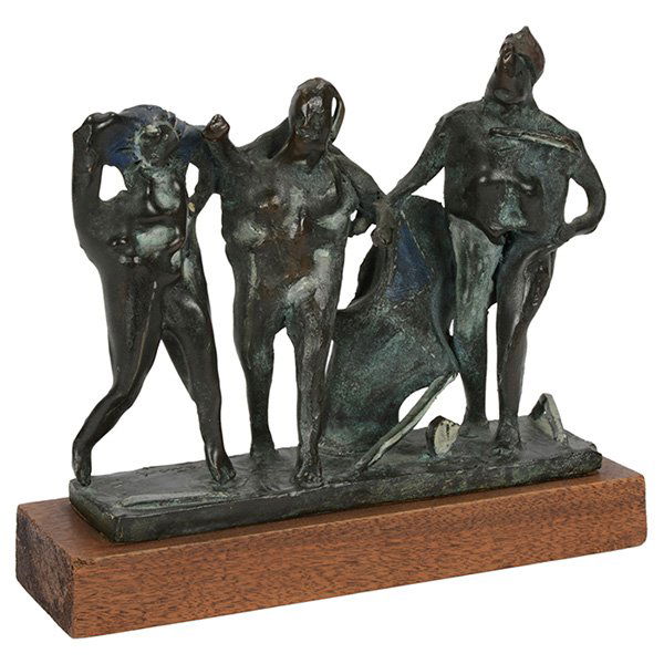 Abbott Pattison: Abbott Pattison, (American, 1916-1999), Family Group , (study for Mayo Clinic commission), 1969, bronze, signed , 7.5"w x 6.5"h Provenance: The Downtown Gallery, New York, New York (label on base)