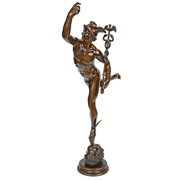 Giovanni da Bologna: * After Giovanni da Bologna, (Italian, 1529-1608), Mercury (19th/20th century casting), bronze, 34"h Property from the Collection of Governor Jim Thompson, Chicago, Illinois