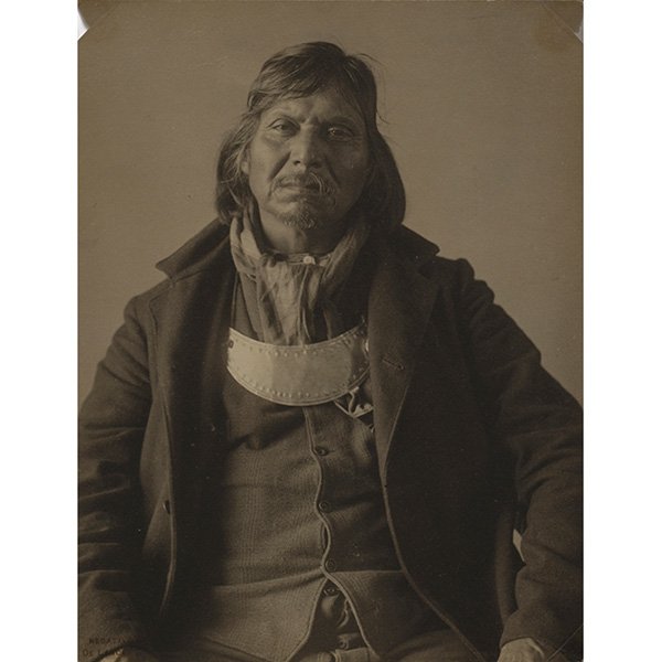 De Lancey W. Gill: * De Lancey W. Gill, (American, 1859-1940), Portrait of Indian Man with Beaten Tin Breastplate, gelatin silver print, stamped lower left , 8" x 6" Property from the Estate of Robert E. Beck, Murphysbo