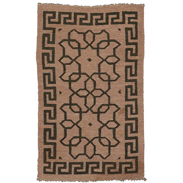 Gustav Stickley, Honeycomb drugget rug: Gustav Stickley, Honeycomb drugget rug, Eastwood, NY, wool, unsigned, 51" x 83"