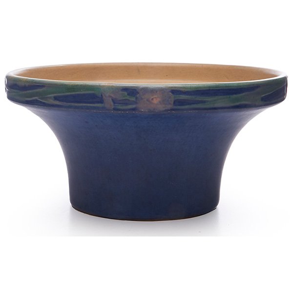 Newcomb College, vase, #PZ75: Newcomb College, vase, #PZ75, New Orleans, LA, 1927, polycrhome glazed pottery, marked, unsigned, 8"dia x 4"h