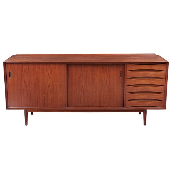 Arne Vodder, sideboard / cabinet: Arne Vodder, sideboard / cabinet, Sibast Mobler, Denmark, 1950s, teak, signed "Sibast Mobler", 72''w x 19.5''d x 30.5''h