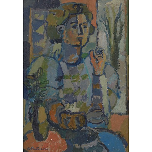 Abbott Pattison, (American, 1916-1999), Portrait of a: Abbott Pattison, (American, 1916-1999), Portrait of a Woman, oil on masonite, signed lower left, 23.5" x 17"