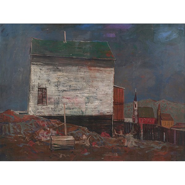 Lundy Siegriest, (American, 1925-1985), Virginia City,: Lundy Siegriest, (American, 1925-1985), Virginia City, oil on canvas, signed lower left, titled on verso, 33" x 44",