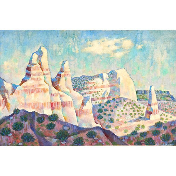 John Frederick Richardson, (American, 1906-1998), Rocky: John Frederick Richardson, (American, 1906-1998), Rocky Formations, Sedona, Arizona, oil on canvas, signed lower right, titled on label, 21.75" x 33.5"
