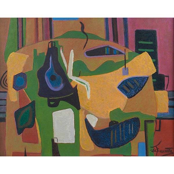 Mario De Ferrante, (Italian/American, 1898-1992),: Mario De Ferrante, (Italian/American, 1898-1992), Untitled, oil on canvas, signed lower right, 21.5" x 27.5"