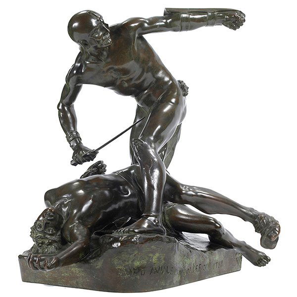 Edme Antony Paul Noel, (1845-1909), Uno Avulso Non: Edme Antony Paul Noel, (1845-1909), Uno Avulso Non Deficit Alter, bronze, signed and stamped, 19.5", Provenance: Property from the Collection of Governor Jim Thompson, Chicago, Illinois