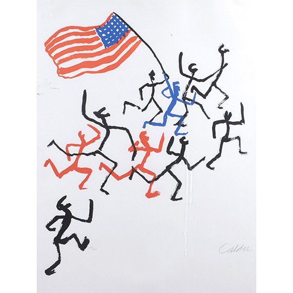 Alexander Calder, (American, 1898-1976), Madison Square: Alexander Calder, (American, 1898-1976), Madison Square Boys, color lithograph, signed lower right, edition of 100, 28" x 22.25"