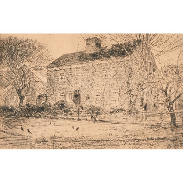 Childe Hassam, (American, 1859-1935), Home Sweet Home: Childe Hassam, (American, 1859-1935), Home Sweet Home Cottage No. 2, 1923, etching and drypoint, signed in pencil lower right, 5.75" x 8.75", Provenance: Property from the estate of Mr. T. Mackin Sext