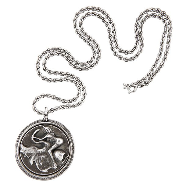 Salvador Dali, "Leda and the Swan" medallion, Silver