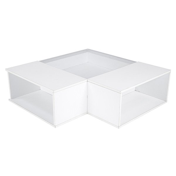 Claudio Salocchi, coffee table, Sormani, Italy,: Claudio Salocchi, coffee table, Sormani, Italy, laminate over wood, glass, hidden casters, Sormani label, 41.5"w x 41.5"d x 13"h