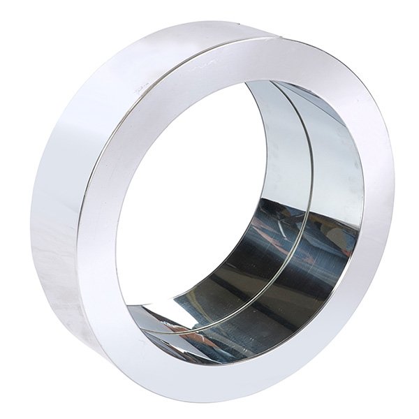 C. Jeré porthole wall mirror 23.5"dia. x 6.25"deep: C. Jere, porthole wall mirror, USA, 1976, chromed steel, glass, signed and dated, 23.5"dia. x 6.25"deep