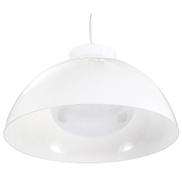 Achille Castiglioni chandelier shade: 24.25"dia. x 13"h: Achille Castiglioni, chandelier, Kartell, molded plastic, shade: 24.25"dia. x 13"h