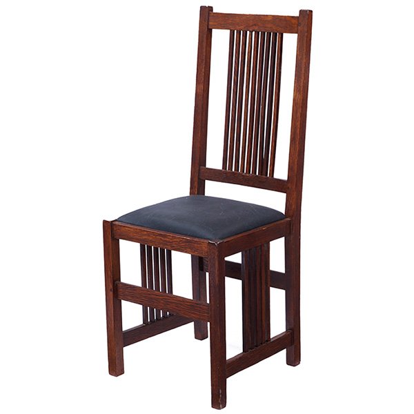 Gustav Stickley Spindle side chair, #378 16.5"w x 15"d (1 of 1)