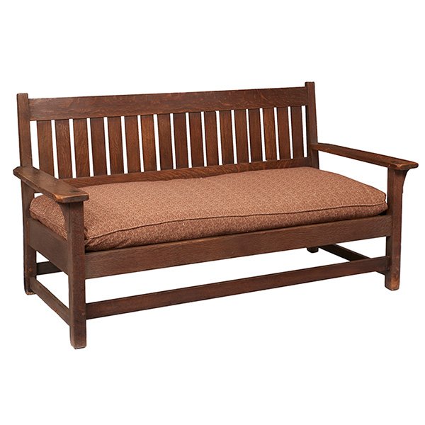 Gustav Stickley settle, #219 71.5"w x 32"d x 37.5"h (1 of 1)