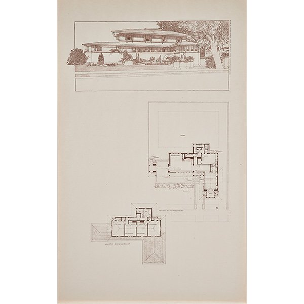 Frank Lloyd Wright (1867-1959) Wasmuth Portfolio print, (1 of 1)