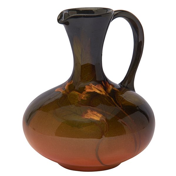 Caroline (Carrie) Steinle (1871-1944) for Rookwood: Caroline (Carrie) Steinle (1871-1944) for Rookwood Pottery, ewer, #509, Cincinnati, OH, 1898, Standard glazed ceramic, marked, 4.5"dia x 5"h