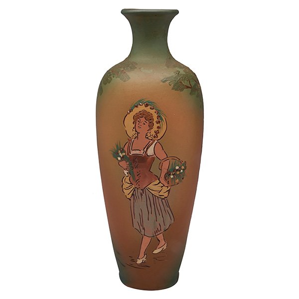 The Weller Pottery Company Dickensware vase, #290 5.5"w (1 of 1)