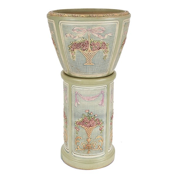 The Weller Pottery Company Roma jardiniere and pedestal (1 of 1)