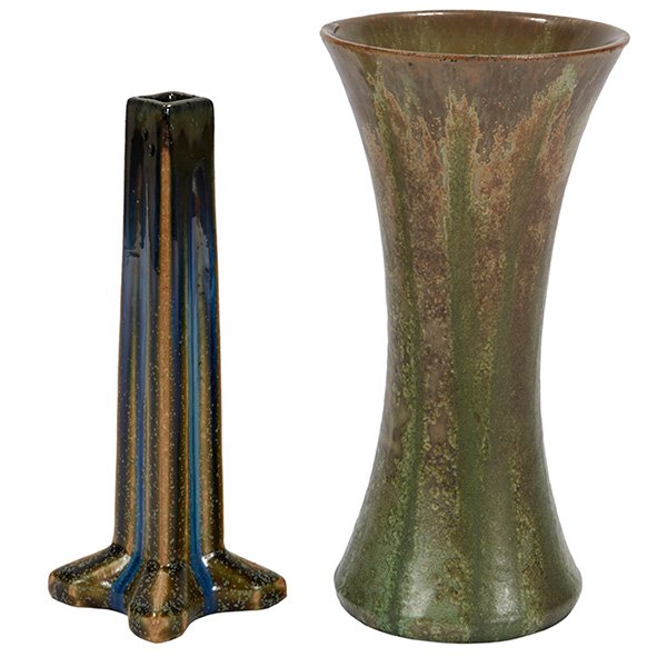Fulper Pottery Co. vases, two taller: 4.75"dia x 9.5"h; (1 of 1)