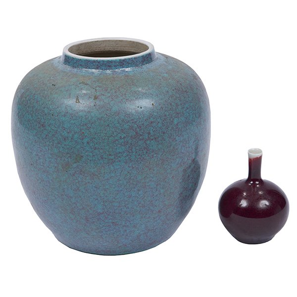 Chinese Robin's Egg jar 6.5" dia x 6.75"h (1 of 1)