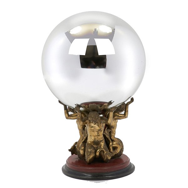 Continental gazing ball on stand 10.5"dia x 15"h (1 of 1)