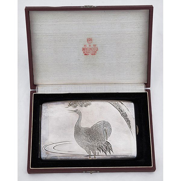 Japanese cigarette case 4 7/8"w x 3 1/8"h (1 of 2)