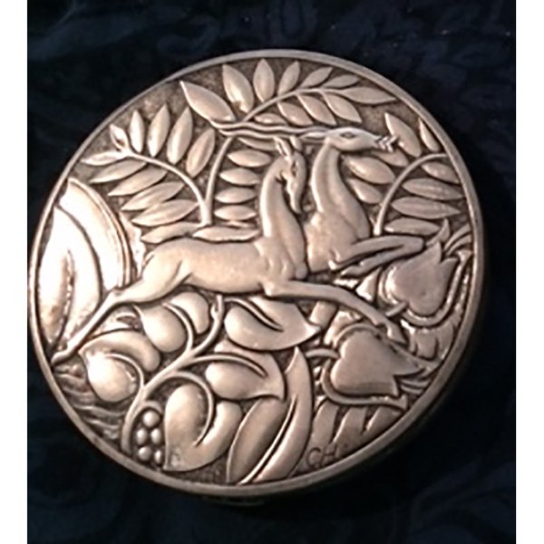 Evans Case Company Art Deco Leaping Gazelles compact  3 (1 of 1)
