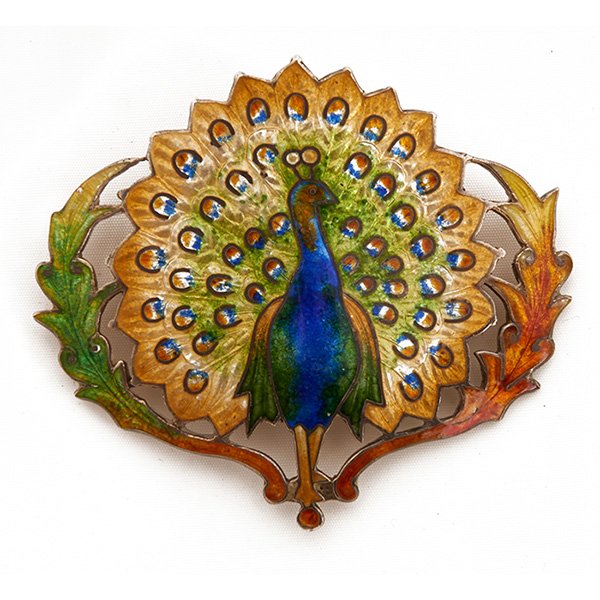 Canadian Jewelers, Ltd. Peacock brooch 2 1/4"w x 2"h (1 of 1)