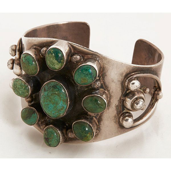 Los Ballesteros cuff bracelet 3 5/8"w x 2 1/2"d x 2 (1 of 2)
