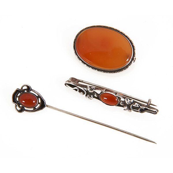 Arts & Crafts Style three articles: brooch, bar pin and (1 of 1)