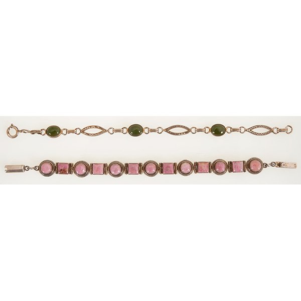 Arts & Crafts Style bracelets, two longer: 7.25"l (1 of 1)