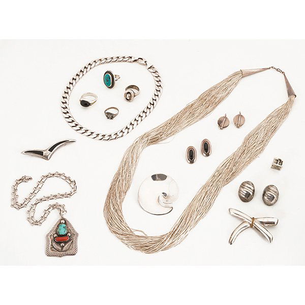 Sterling Silver Jewelry group lot Length of longer (1 of 1)