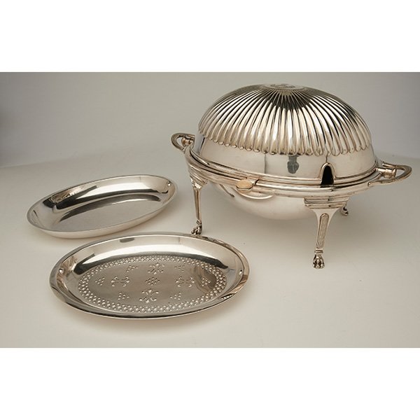 Mappin & Webb George III style breakfast warming dish (1 of 4)