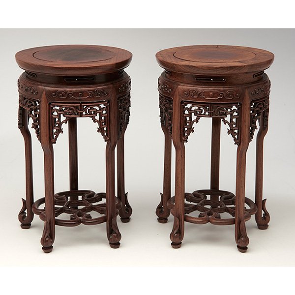 Chinese stands, pair 6"dia x 9.5"h (1 of 1)