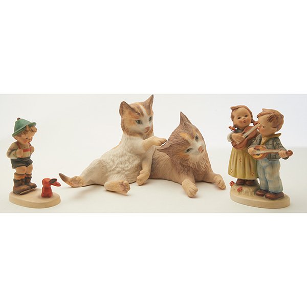 Hummel figurines, two largest: 10.5”w x 7.25”d x 6.75”h (1 of 3)