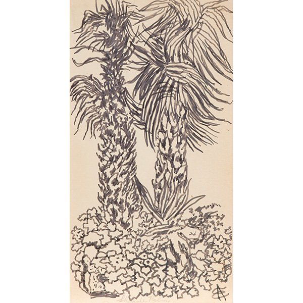 Emil Armin, (American, 1883-1972), Shade Palms, ink on (1 of 1)