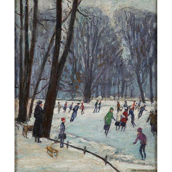 Fritz Preiss, (German/Austrian, 1882-1943), Skaters on (1 of 1)