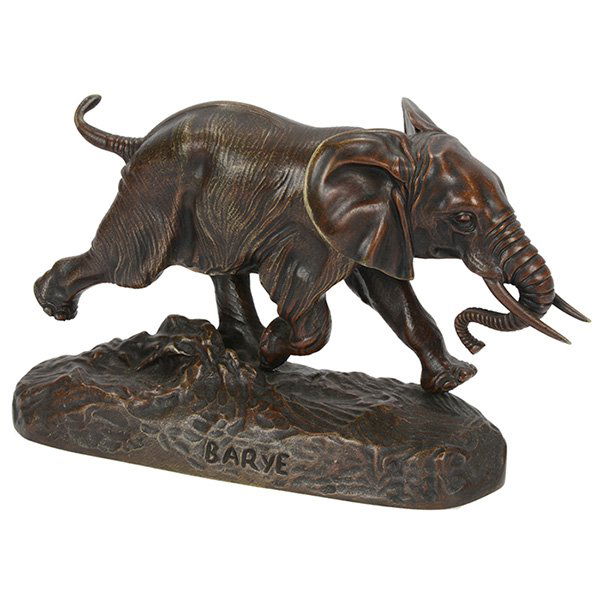AftAlfred Barye, (French, 1839-1882), Elephant, bronze, (1 of 1)