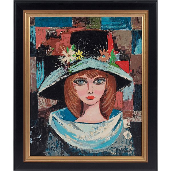 J. Corrier, Imressionistic Woman, oil on canvas, 29.5": J. Corrier, Imressionistic Woman, oil on canvas, signed lower right, 29.5" x 23.5". Provenance: Property from the Collection of Governor Jim Thompson, Chicago, Illinois