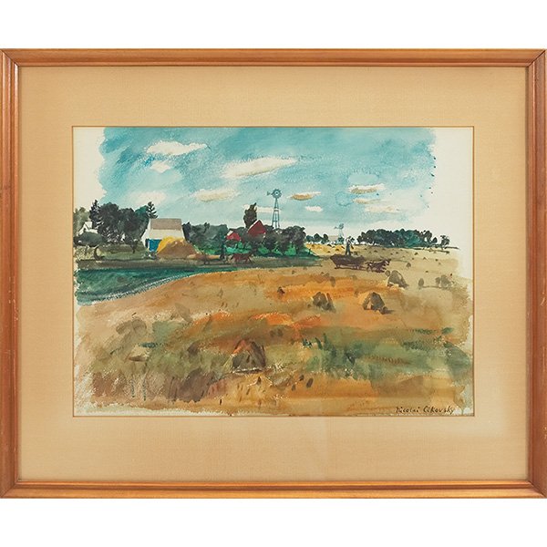 Nicolai Cikovsky, (Russian/American, 1894-1984), Farm (1 of 1)