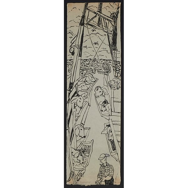 Emil Armin, (American, 1883-1972), Cow Passengers, ink (1 of 1)