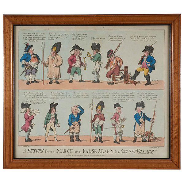 English, Satirical Cartoons, a group of eight, hand (1 of 8)