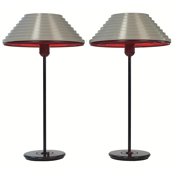 Herman Miller E-6310 table lamps, pair 15"dia. x 26"h (1 of 1)